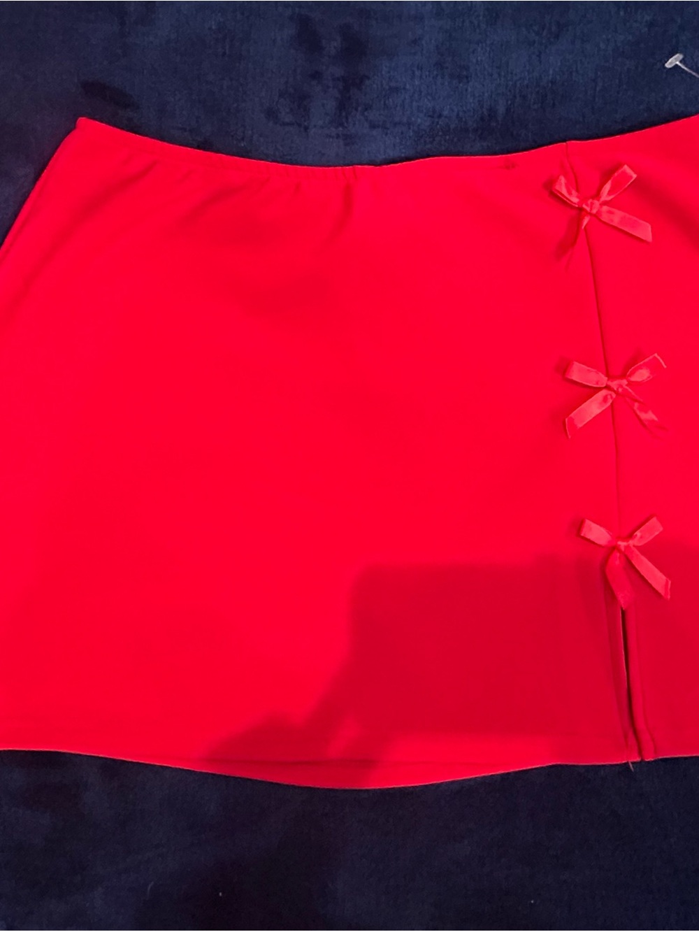 Free Haven Red Skort NWT Women's Size M Bow Detail